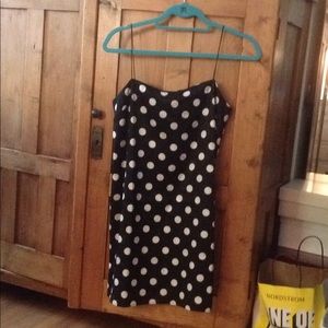 TOPSHOP silk polka dot dress size 4